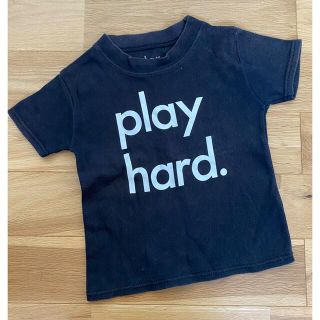 ボボチョース(bobo chose)のNor-Folk.  半袖Tシャツ　play hard  黒　1-2y(Tシャツ/カットソー)