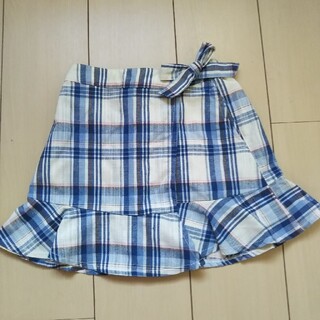 シマムラ(しまむら)の130 チェック スカパン インナー付きスカート(パンツ/スパッツ)