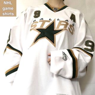 リーボック(Reebok)のNHL☆ゲームシャツ 古着 90s デカロゴ 希少 ゆるだぼ 人気カラー(Tシャツ/カットソー(七分/長袖))