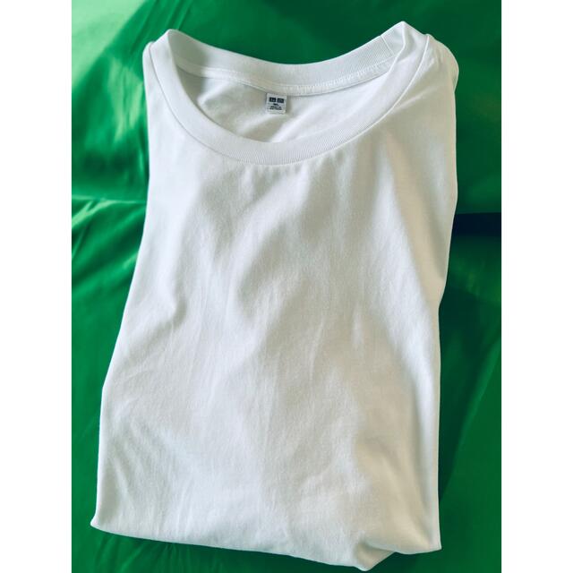 UNIQLO(ユニクロ)のUNIQLOコットンラウンドヘムロングTシャツ レディースのトップス(Tシャツ(半袖/袖なし))の商品写真