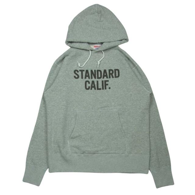 STANDARD CALIFORNIA スタンダードカリフォルニア SD Logo Hood Sweat ロゴ フード スウェット パーカー グレー系 M【美品】