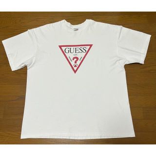 ゲス(GUESS)のGUESS USA ゲス 大きいサイズ XLトライアングルロゴプリント ホワイト(Tシャツ/カットソー(半袖/袖なし))