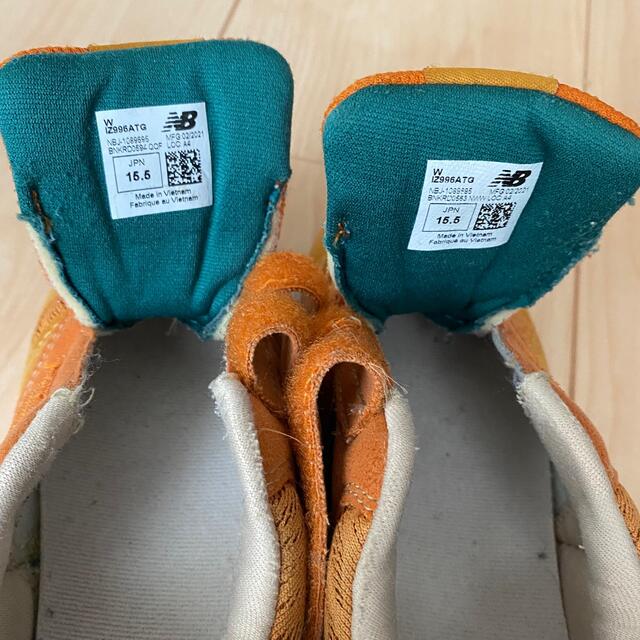 New Balance(ニューバランス)のニューバランス996 15.5cm オレンジ色　 キッズ/ベビー/マタニティのキッズ靴/シューズ(15cm~)(スニーカー)の商品写真