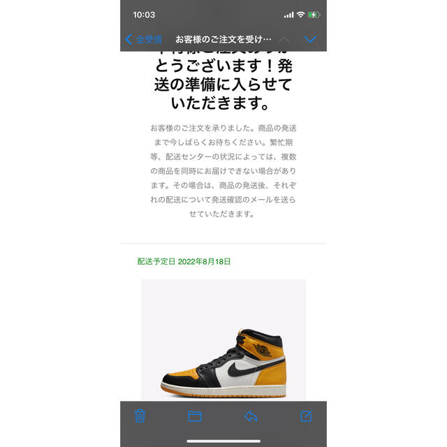 NIKE Air Jordan 1 Taxi エアジョーダン1 27.5cm