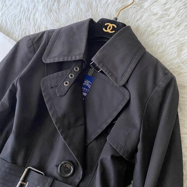 BURBERRY BLUE LABEL(バーバリーブルーレーベル)の美品 バーバリーブルーレーベル ウールライナー付 トレンチコート 日本製 40 レディースのジャケット/アウター(トレンチコート)の商品写真