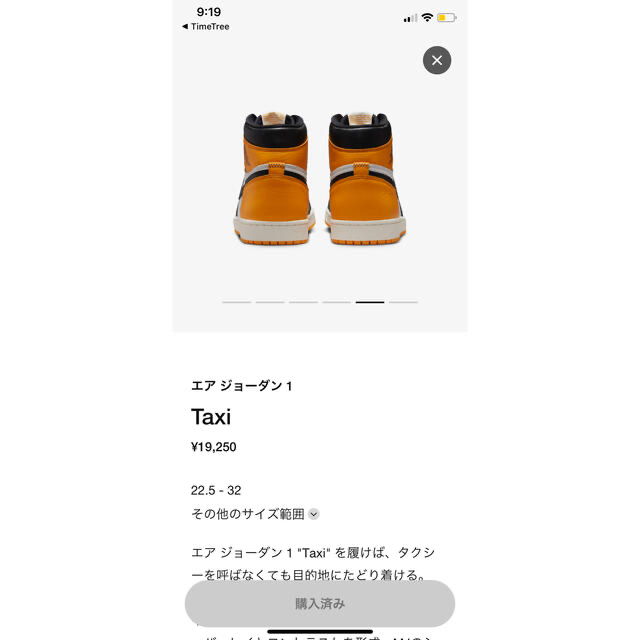 Air Jordan 1 High OG Taxi タクシー 28.5cm