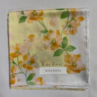 ニナリッチ(NINA RICCI)のニナリッチ　ハンカチ　大判　未使用品　イエロー　#2142(ハンカチ)