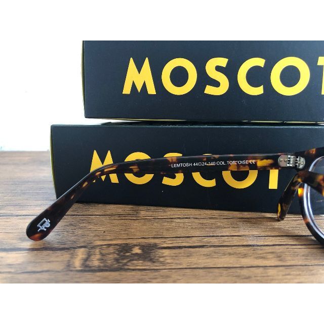 MOSCOT LEMTOSH 44 TORTOISE 度なしクリア・カラー付きの通販 by