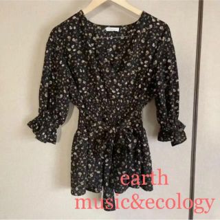 アースミュージックアンドエコロジー(earth music & ecology)のearth music&ecology 花柄カシュクールブラウス(シャツ/ブラウス(長袖/七分))