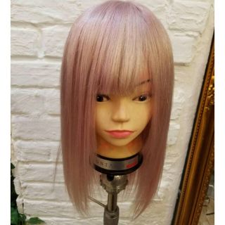 ナバーナウィッグ(NAVANA WIG)のM_YU様専用【人毛ウィッグ】ミルキーピンク(ロングストレート)