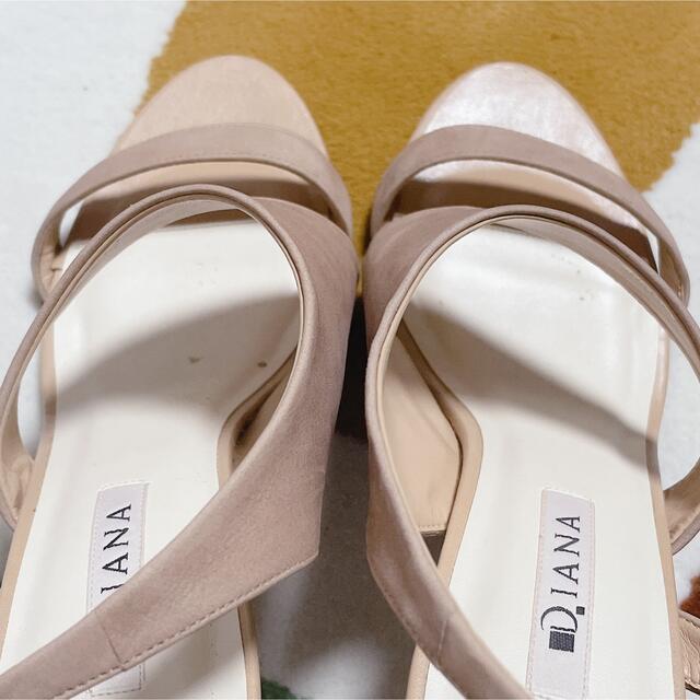 DIANA(ダイアナ)の完売DIANAサンダル24.5ダイアナベージュヌバックハイヒールピンヒール レディースの靴/シューズ(サンダル)の商品写真