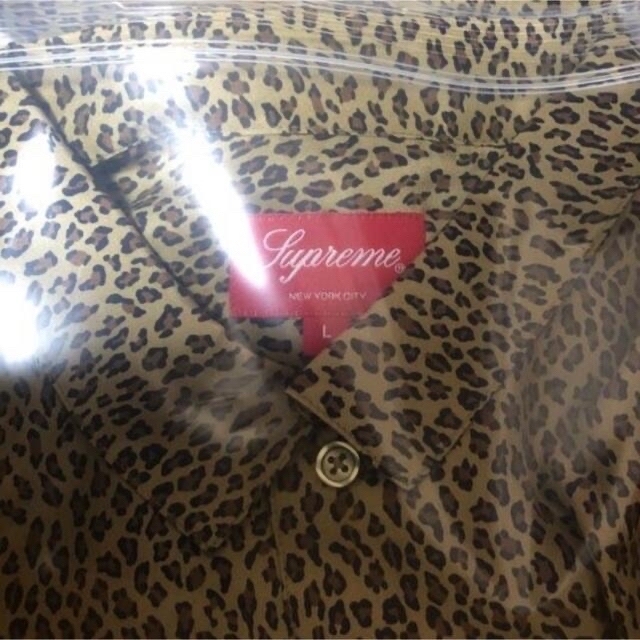 Supreme Leopard Silk S/S Shirt Tan Lサイズ