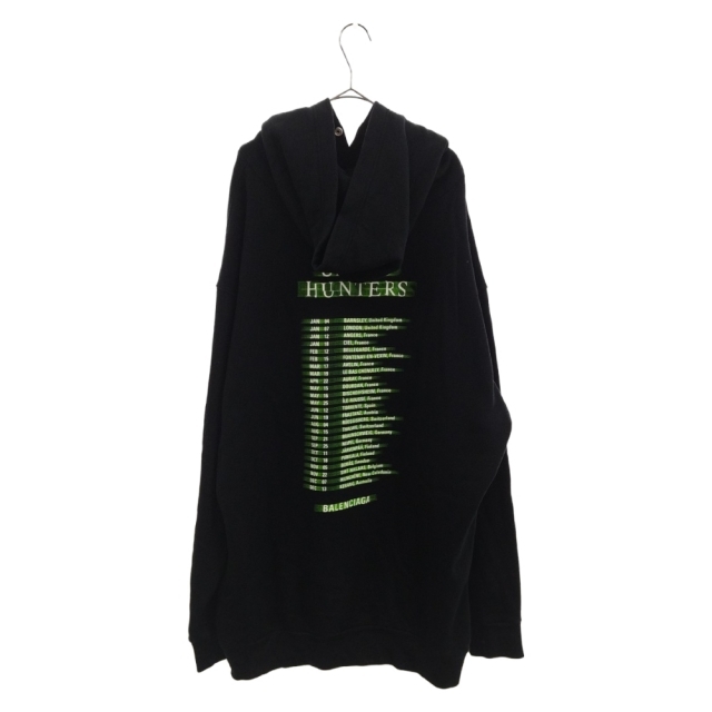 Balenciaga(バレンシアガ)のBALENCIAGA バレンシアガ 19AW Speed Hunters Oversized Hooded 559367 TDV38 スピードハンターズオーバーサイズフーディ プルオーバーパーカー ブラック メンズのトップス(パーカー)の商品写真