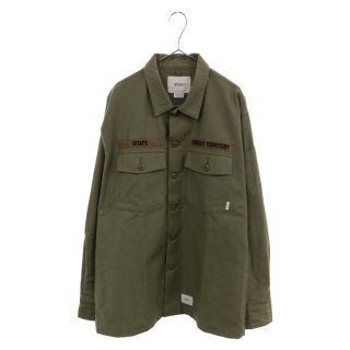 ダブルタップス(W)taps)のWTAPS ダブルタップス 20AW BUDS /LS /COTTON. SATIN ミリタリージャケット カーキ 202BRDT-SHM01(ミリタリージャケット)