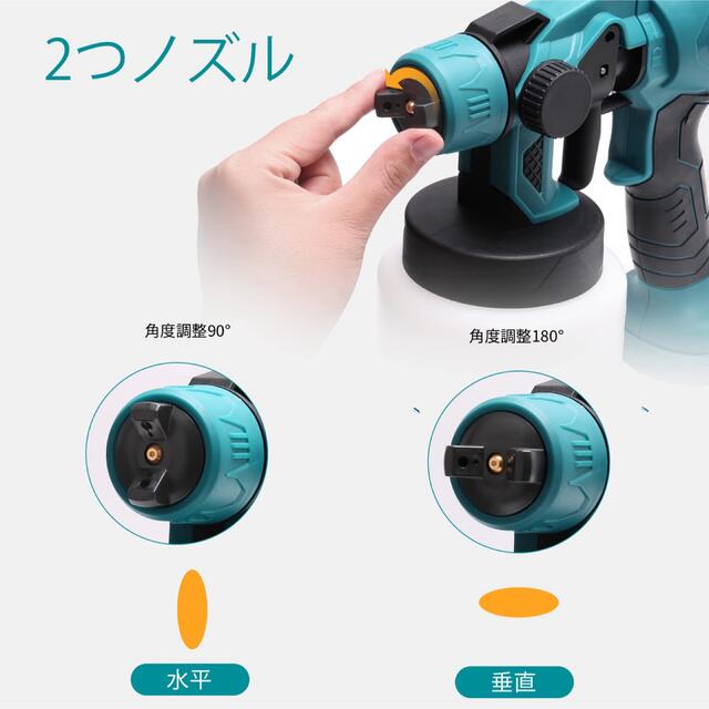 コードレススプレーガン 電動 充電式 マキタ18Vバッテリー対応 本体のみ 工具/メンテナンス