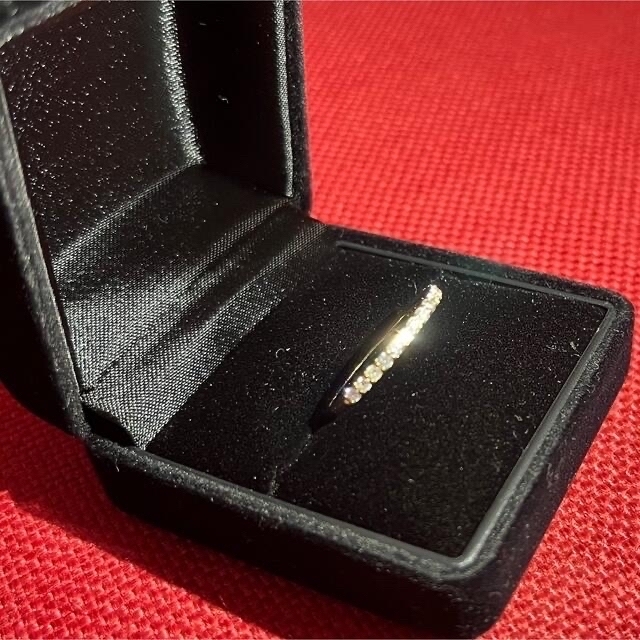 k18 0.3ct ダイヤモンド　エタニティリング　イエローゴールド 16号 レディースのアクセサリー(リング(指輪))の商品写真