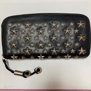 ジミーチュウ(JIMMY CHOO)の【JIMMY CHOO 】スタッズ長財布　ラウンドファスナー(財布)