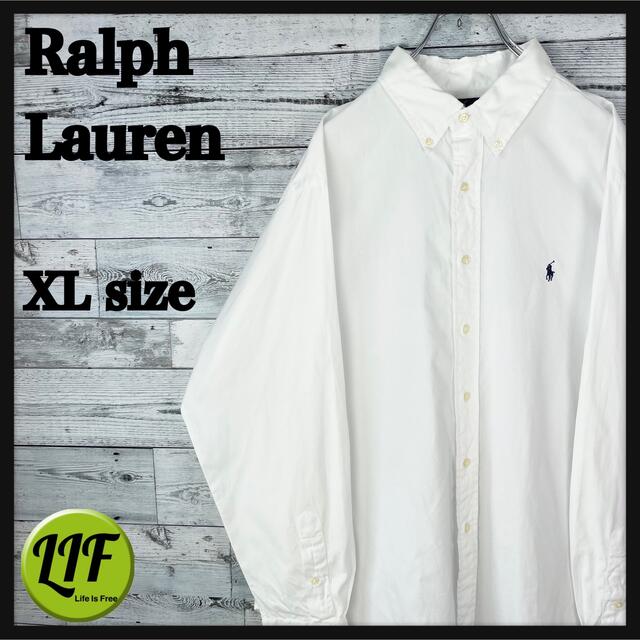 【希少‼︎】ラルフローレン 刺繍 90s 長袖 BDシャツ ホワイト