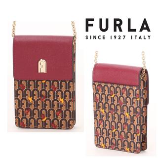 Furla - 美品◇FURLA フルラ　1927 ミニクロスボディバッグ　スマホケース　赤