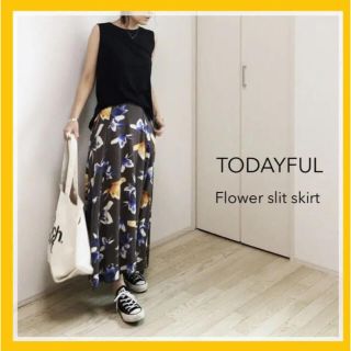 トゥデイフル(TODAYFUL)のトゥディフル todayfulフラワー スリットスカート(ロングスカート)