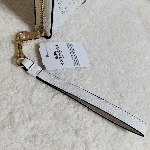 coach コーチ 長財布 パンチング ホワイト アウトレット 正規品