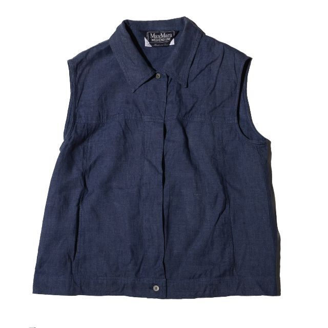 Max Mara - 00年代　　マックスマーラ ウィークエンドライン リネン　ノースリーブシャツ　M