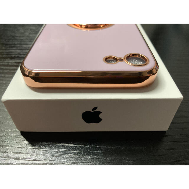 iPhone(アイフォーン)の 【iPhone 7/8/SE】リング付きケース（Purple × Gold） スマホ/家電/カメラのスマホアクセサリー(iPhoneケース)の商品写真