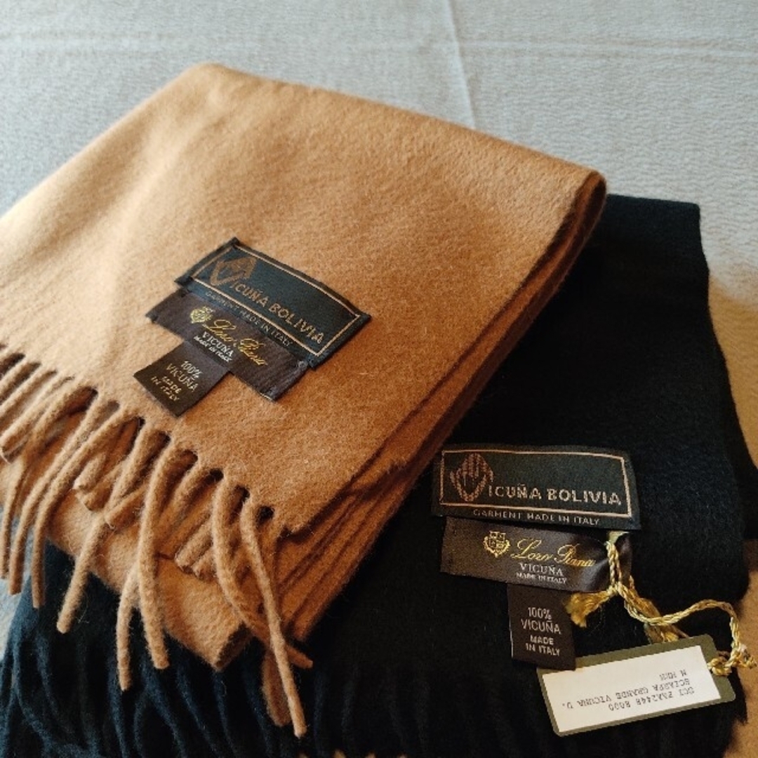 【15万で購入】vicuna　ビキューナ　マフラー　ショール　ブラック