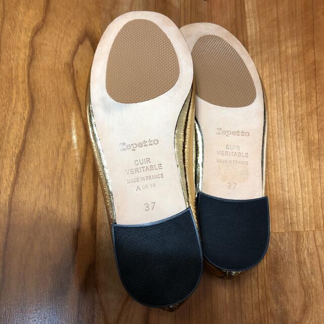 レペット repetto バレーシューズ ゴールド 37サイズ - バレエシューズ