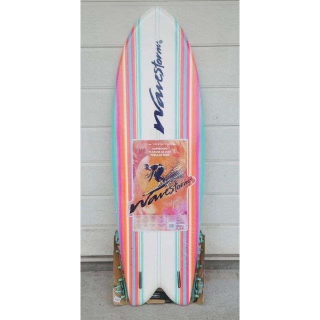 コストコ - 送料込 wave stormソフトサーフボード 5ft8in フィン