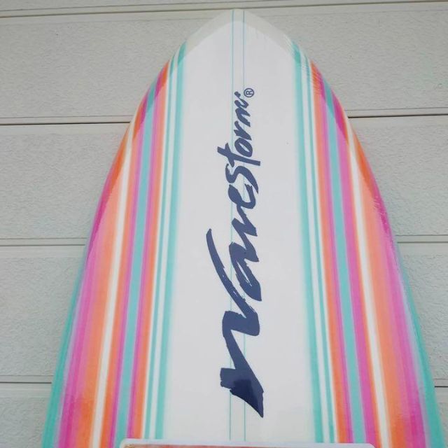 送料込 wave stormソフトサーフボード 5ft8in フィン リーシュ付