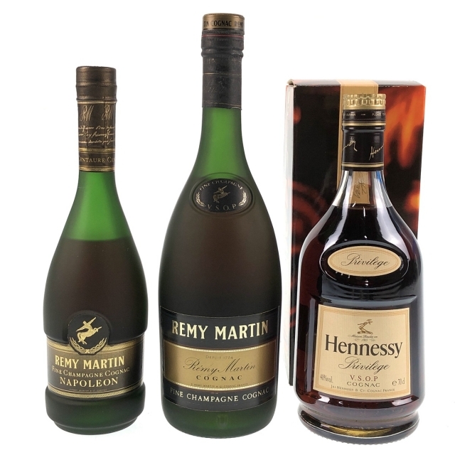 3本 REMY MARTIN Hennessy コニャック-