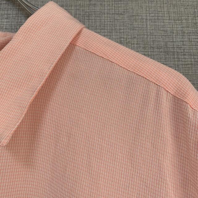 90s 00s ビンテージ　アメリカ古着　柄シャツ　古着　ピンク　アメリカ輸入 レディースのトップス(シャツ/ブラウス(半袖/袖なし))の商品写真