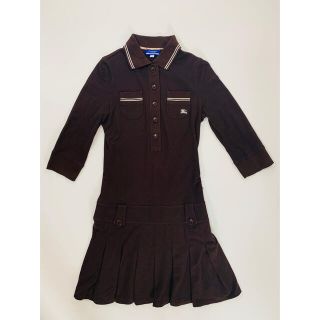 バーバリーブルーレーベル(BURBERRY BLUE LABEL)の【347】バーバリーブルーレーベル　七分袖　ワンピース　M(ひざ丈ワンピース)