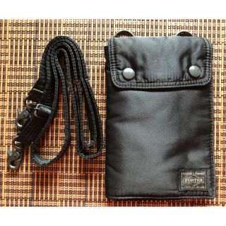 ポーター(PORTER)の美品　ポーター　タンカー　ミニショルダーバッグ　ブラック(ショルダーバッグ)