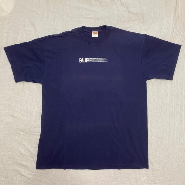Supreme 初期 Motion Logo Tee ネイビーTシャツ/カットソー(半袖/袖なし)