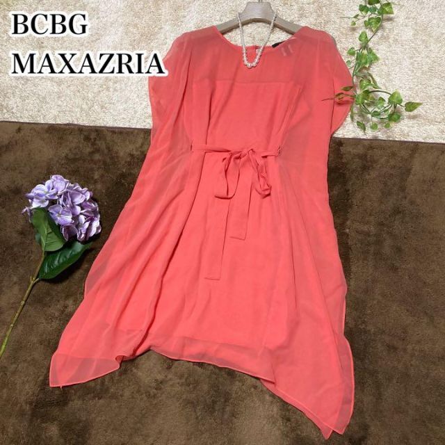 USA製♡BCBG MAXAZRIA シアー ドレスワンピース ピンク