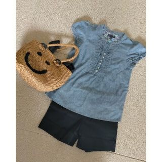 ギャップ(GAP)のGAP　新品未使用　デニムシャツ　ショートパンツ　セットアップ(シャツ/ブラウス(半袖/袖なし))