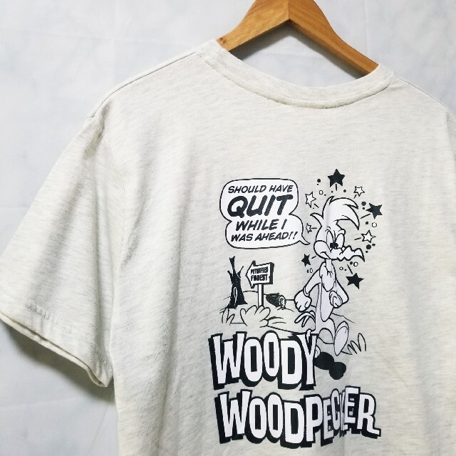 ウッディー・ウッドペッカー  新品  Tシャツ  半袖  ライトグレー  M レディースのトップス(Tシャツ(半袖/袖なし))の商品写真