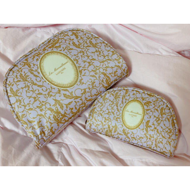 Les Merveilleuses LADUREE(レメルヴェイユーズラデュレ)のラデュレ♡ポーチ2個セット レディースのファッション小物(ポーチ)の商品写真