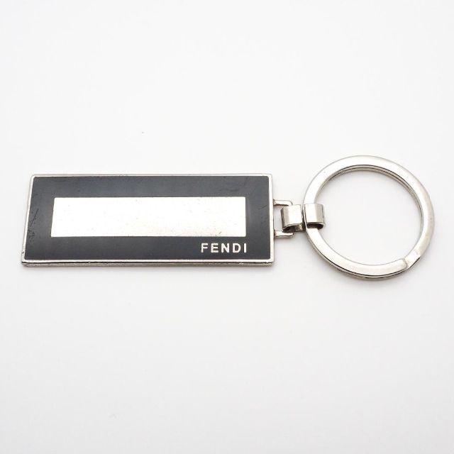 一点物》FENDI キーリング チャーム ロゴ ヴィンテージ シルバー