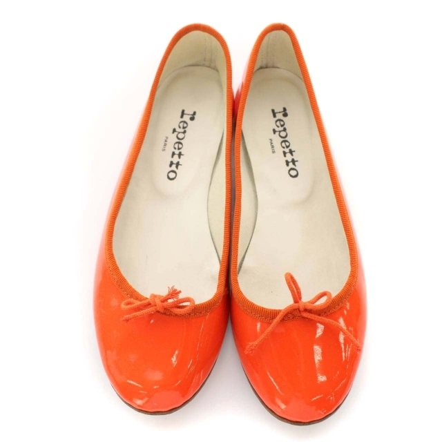 repetto(レペット)のレペット バレエシューズ フラットシューズ リボン 靴 36.5 オレンジ レディースの靴/シューズ(バレエシューズ)の商品写真