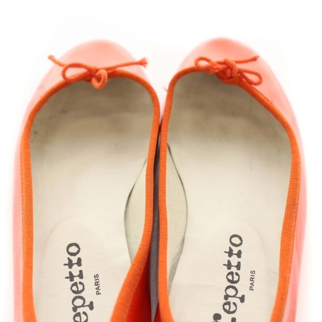 repetto(レペット)のレペット バレエシューズ フラットシューズ リボン 靴 36.5 オレンジ レディースの靴/シューズ(バレエシューズ)の商品写真