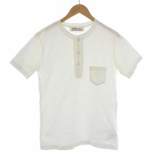 レミレリーフ(REMI RELIEF)のレミレリーフ Tシャツ カットソー 半袖 ヘンリーネック S 白(Tシャツ/カットソー(半袖/袖なし))