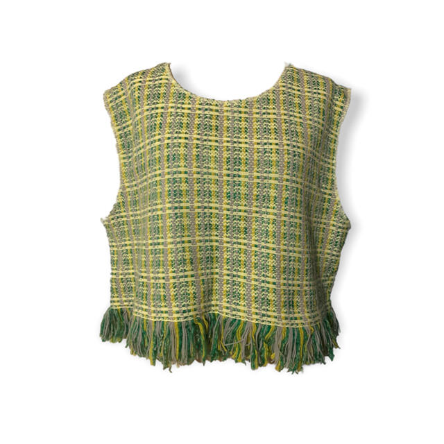 日/祝も発送 perverse Tweed Knit Vest / Green | southbayplanning.com