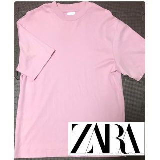 ザラ(ZARA)のZARA 半袖 カットソー ピンク(Tシャツ/カットソー(半袖/袖なし))