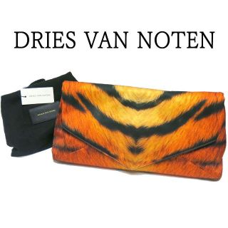 新品 DRIES VAN NOTEN タイガー転写プリント クラッチバッグ