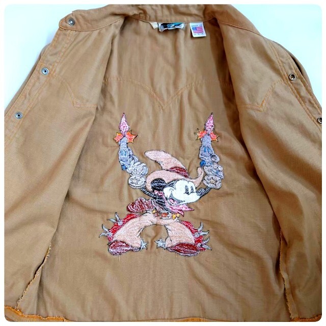 70S アントニオジュゼッペ 保安官ミッキー刺繍ヘビーツイルシャツジャケット