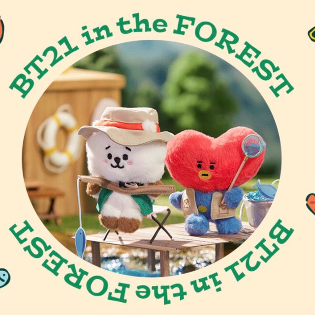 防弾少年団(BTS)(ボウダンショウネンダン)のBT21 in the forest 新作　ぬい　韓国　ピクニック エンタメ/ホビーのおもちゃ/ぬいぐるみ(キャラクターグッズ)の商品写真