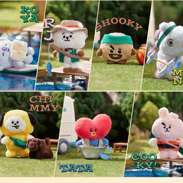 防弾少年団(BTS)(ボウダンショウネンダン)のBT21 in the forest 新作　ぬい　韓国　ピクニック エンタメ/ホビーのおもちゃ/ぬいぐるみ(キャラクターグッズ)の商品写真